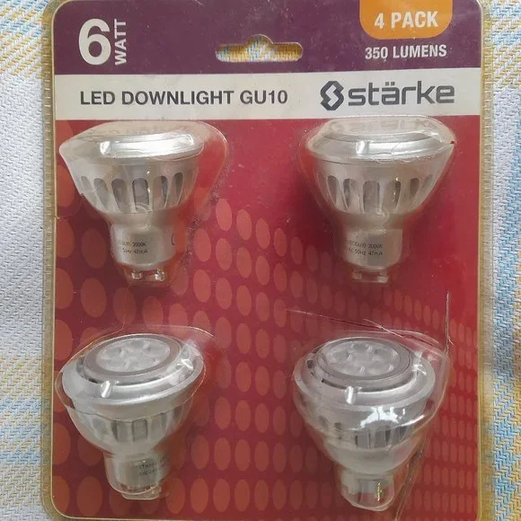 4 pack 6 watt 350 lumens LED downlight GU10 by Starke - Picture 1 of 3